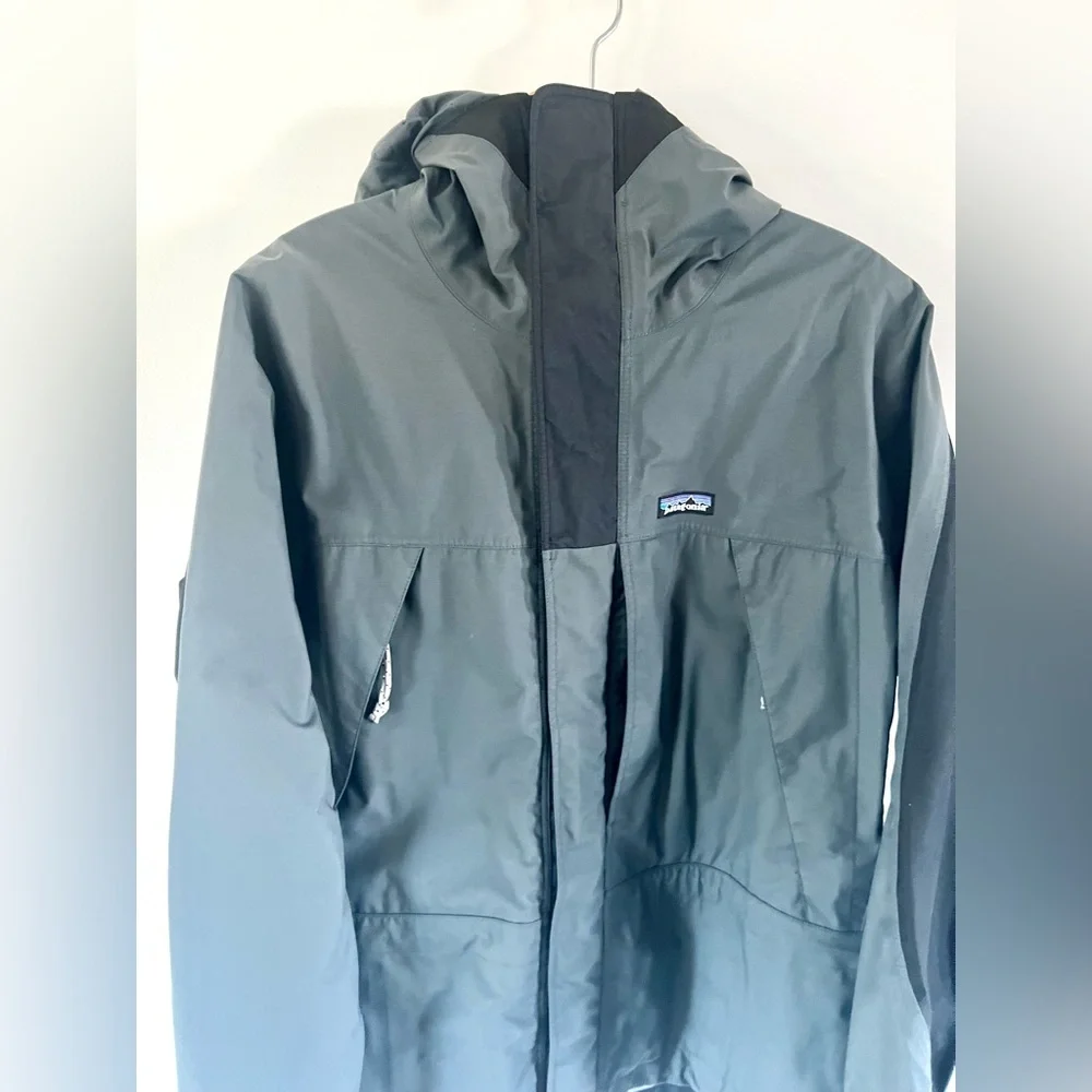 Patagonia Vintage 90s Stretch Triolet‎ Jacket Gray Nylon Waterproof Size Small